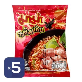มาม่า บะหมี่กึ่งสำเร็จรูป รสต้มแซบ 55 ก. 5 ห่อ 1 แพค thumbnail