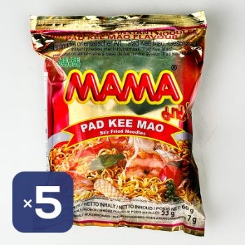 มาม่า บะหมี่กึ่งสำเร็จรูป รสผัดขี้เมา 60 ก. 5 ห่อ thumbnail