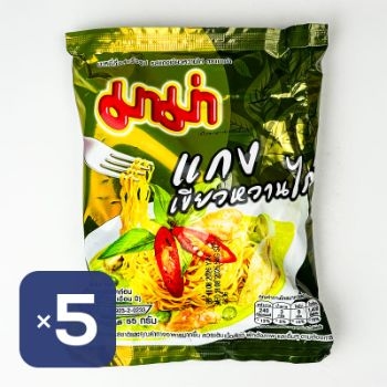มาม่า บะหมี่กึ่งสำเร็จรูป รสแกงเขียวหวานไก่ 55 ก. 5 ห่อ thumbnail